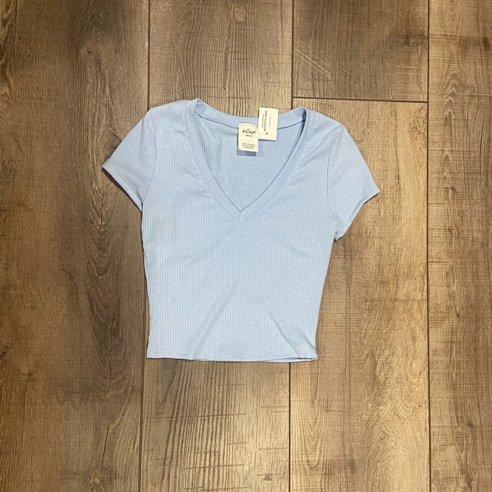 Baby blue girls crop top